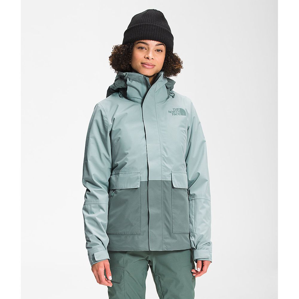 The North Face Insulated Jacket Womens Australia - The North Face Garner Triclimate® Silver Blue / G